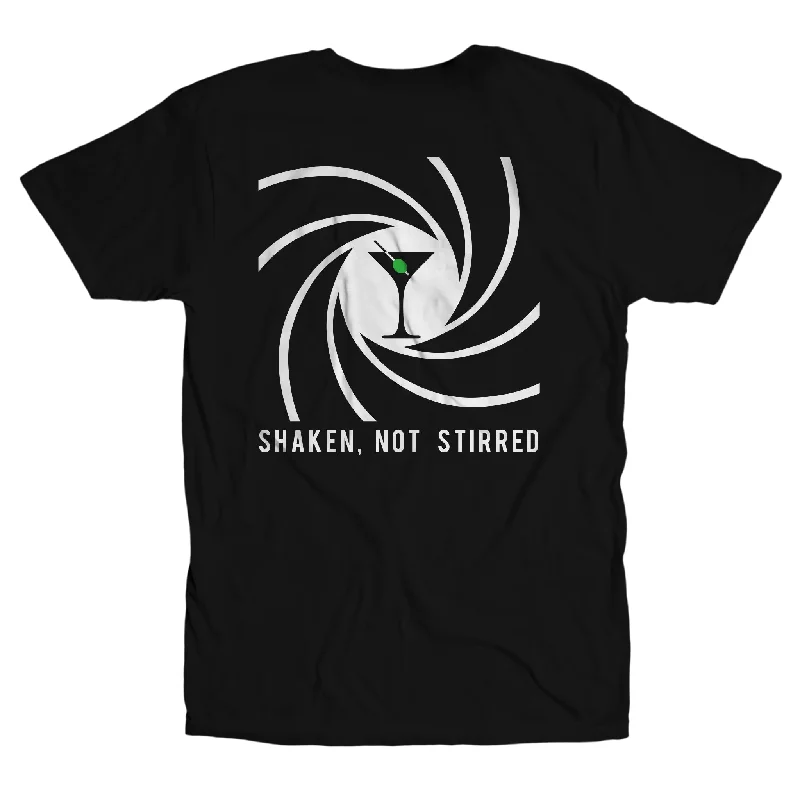 Shaken, Not Stirred Unisex Tee Welt Pockets Slit Pockets