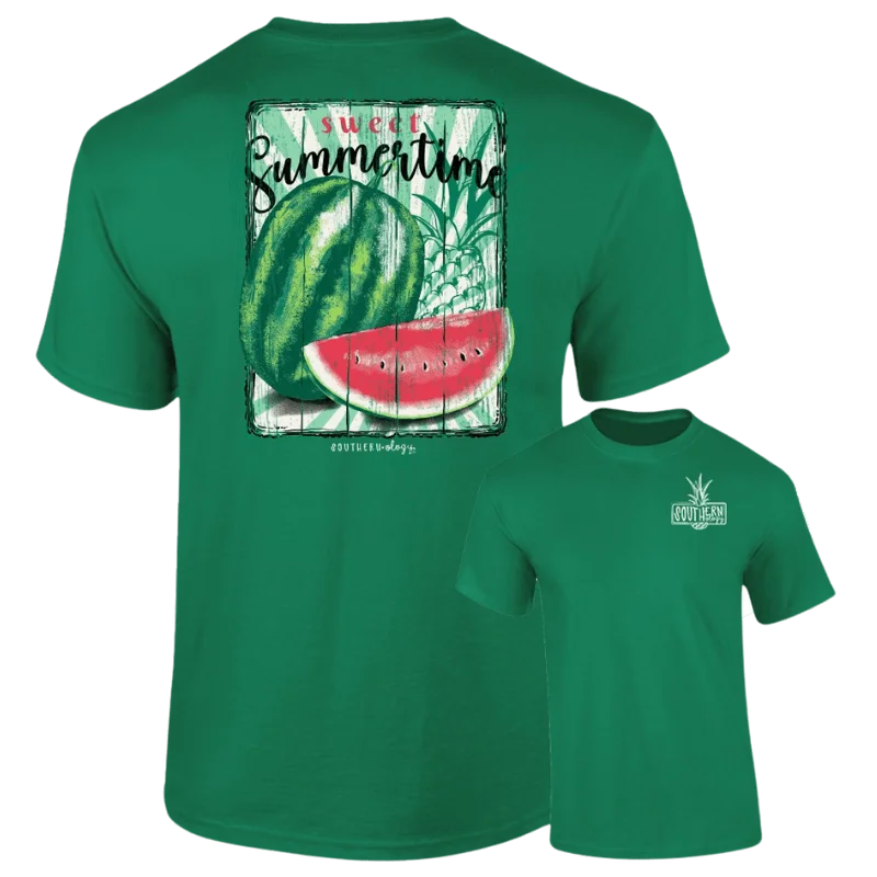 Southernology Women's Watermelon Sweet Summertime Graphic T-Shirt Print Jacquard Patchwork Southernology Women's Watermelon Sweet Summertime Graphic T-Shirt Print Jacquard Patchwork