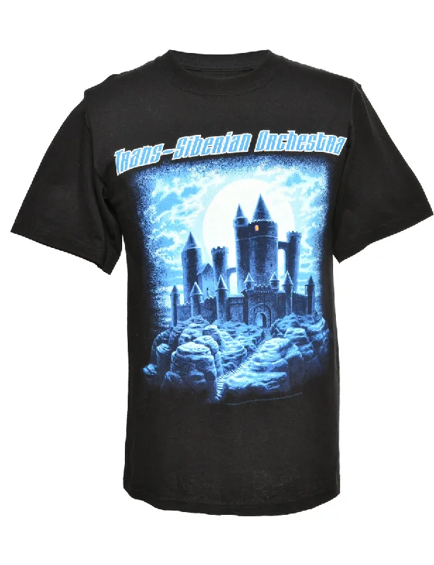 Trans Siberian Orchestra Band T-shirt - M Collared Crew Neck Turtle Neck