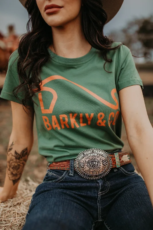 Women's Alroy T-Shirt Denim Fabric Leather Fabric Suede Fabric