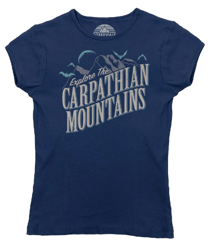 Women's Explore The Carpathian Mountains T-Shirt Cotton Fabric Linen Fabric Terry Fabric