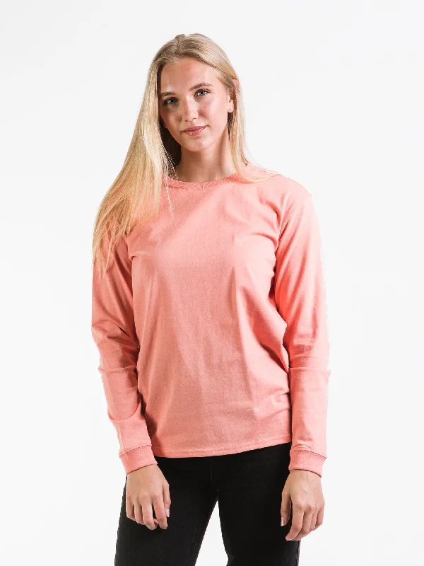 CARHARTT LOOSE FIT HEAVY WEIGHT LOGO LONG SLEEVE TEE HIBISCUS - CLEARANCE Fashionable Trendy Casual CARHARTT LOOSE FIT HEAVY WEIGHT LOGO LONG SLEEVE TEE HIBISCUS - CLEARANCE Fashionable Trendy Casual