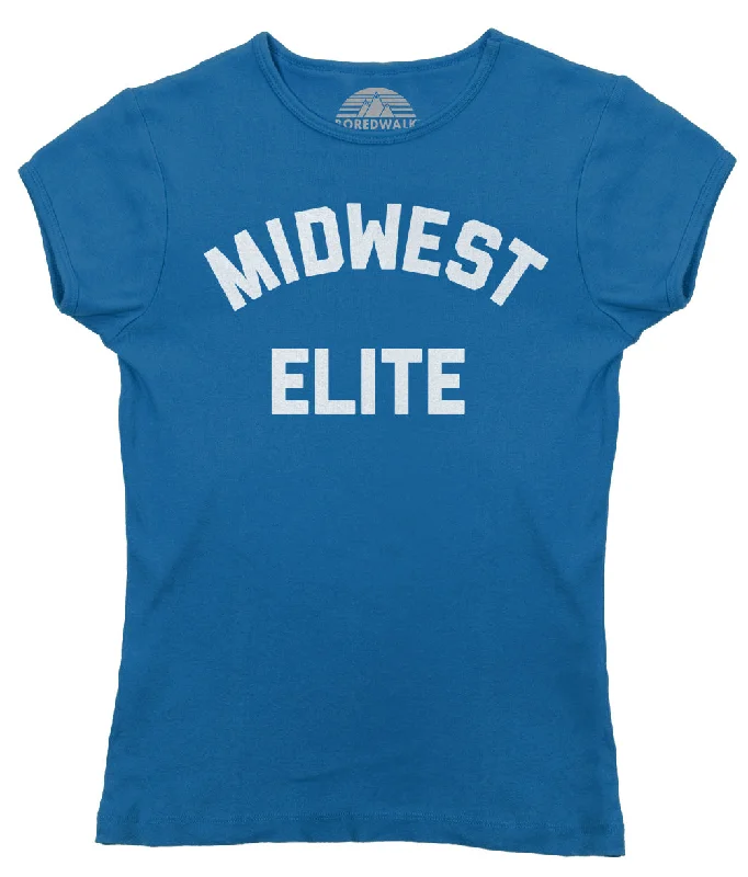 Women's Midwest Elite T-Shirt Chenille Fabric Brocade Fabric Lace Fabric