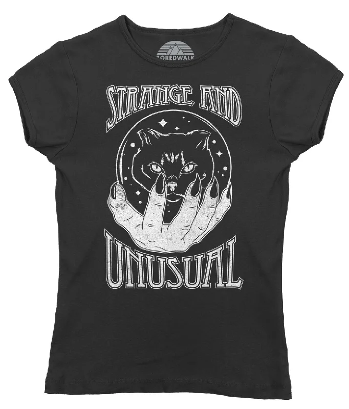 Women's Strange and Unusual T-Shirt - Occult shirt - Pastel Goth Shirt - Black Cat Shirt Mesh Fabric Canvas Fabric Denim Fabric