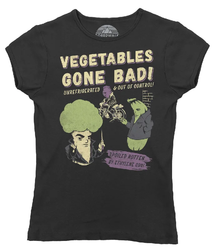 Women's Vegetables Gone Bad T-Shirt - By Ex-Boyfriend Front Pockets Side Pockets Patch Pockets