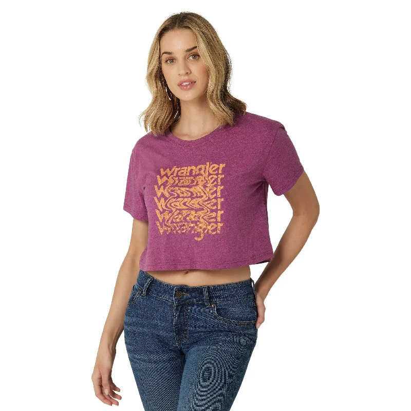 Wrangler Women's Retro Dizzy Boyfriend Crop Tee 112326478 Chenille Blend Fleece Blend Nylon Blend Wrangler Women's Retro Dizzy Boyfriend Crop Tee 112326478 Chenille Blend Fleece Blend Nylon Blend