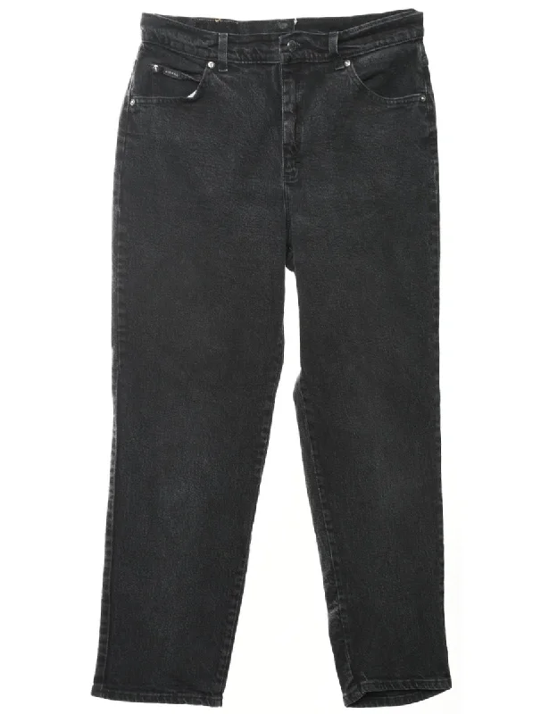 Black Tapered Jeans - W32 L28 Fashionable Jeggings Style Jeans