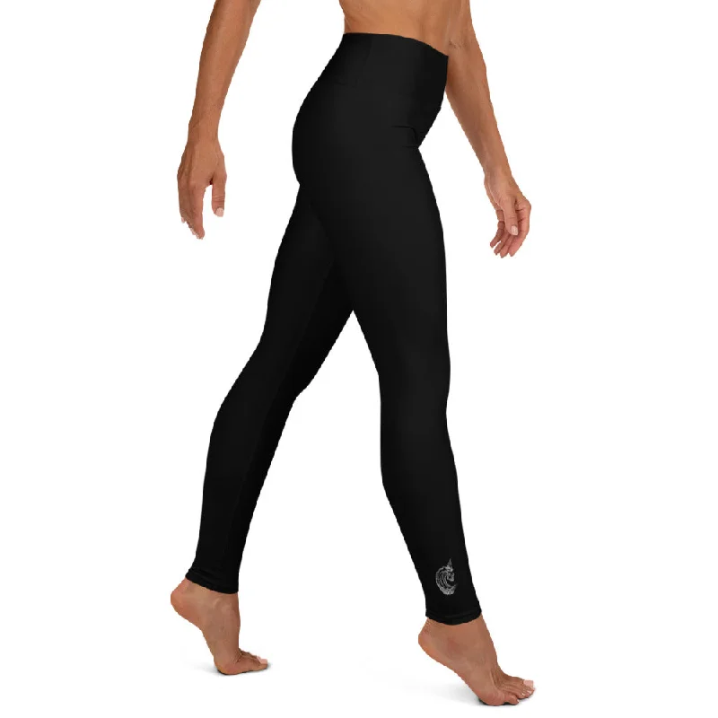 Black Yoga Leggings Elegant Velvet Leggings