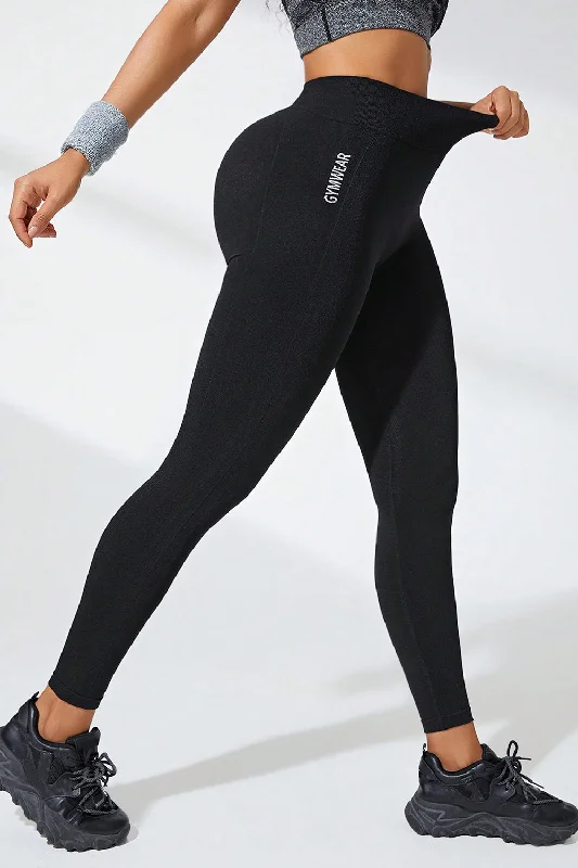 High Waist Active Leggings Trendy High-Compression Leggings