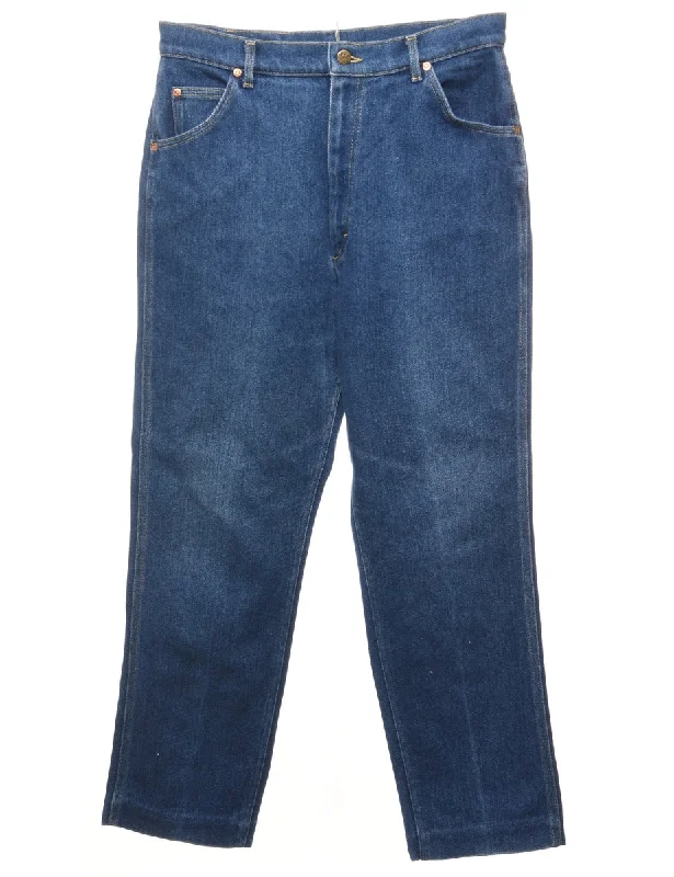 Indigo Lee Jeans - W30 L27 Classic Button Fly Jeans