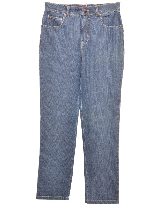 Indigo Washed Tapered Jeans - W30 L31 Stylish Cargo Style Jeans