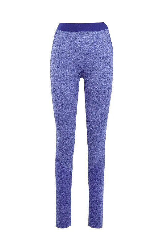 Ladies Seamless Leggings - Blue Marle Fashionable Ribbed Knit Leggings