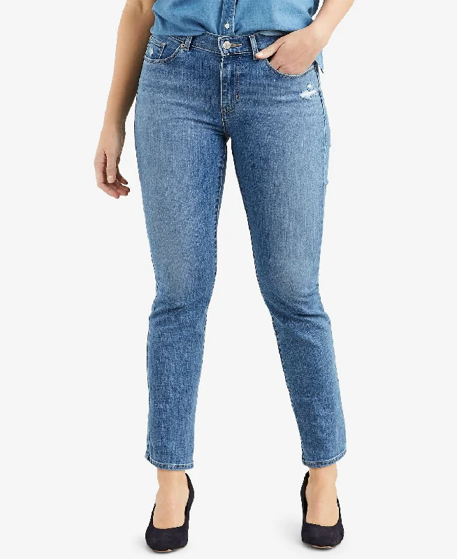 Levi's wo Classic Straight-leg Jeans Moonlit Sky Chic Cropped Jeans