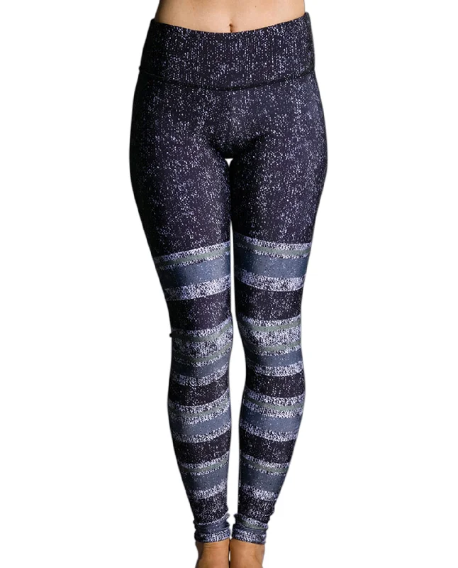 Onzie Textured Stripe Graphic Legging Fashionable Printed Leggings