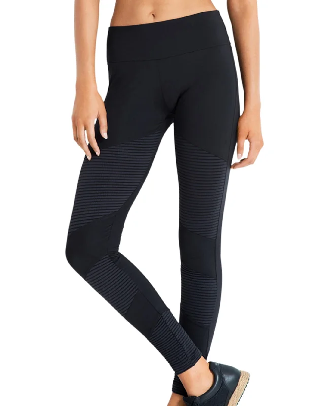 Seafolly Black Moto Legging Trendy Full-Length Leggings