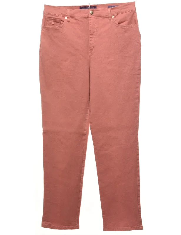 Tapered Salmon Pink Jeans - W32 L30 Fashionable Bootcut Jeans