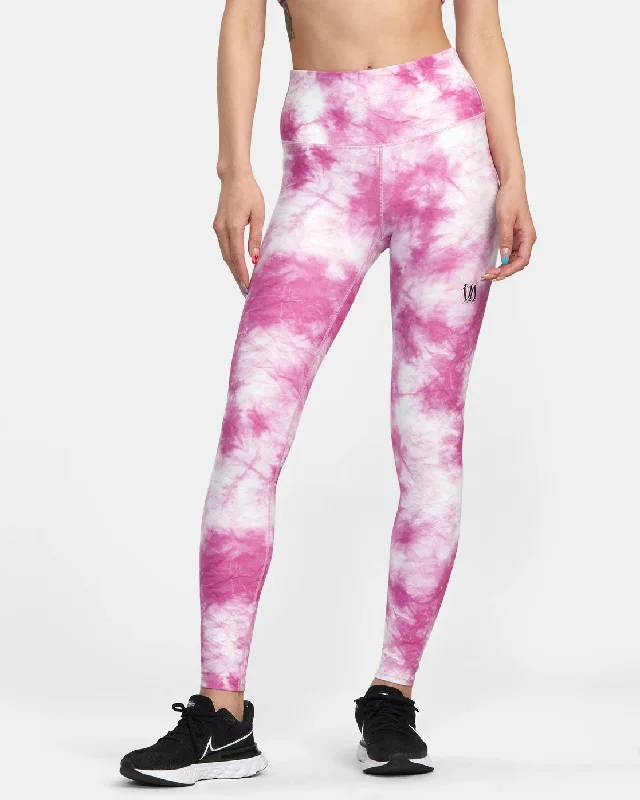 Thug Rose Essential High Waist Leggings - Rose Pink Elegant Metallic Leggings