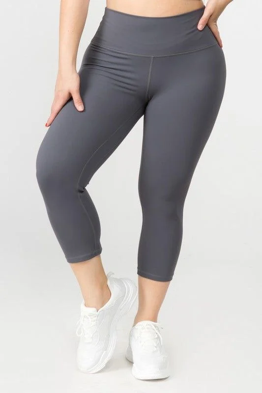 Yelete Buttery Soft Capri Activewear Leggings Comfortable Athletic Tights