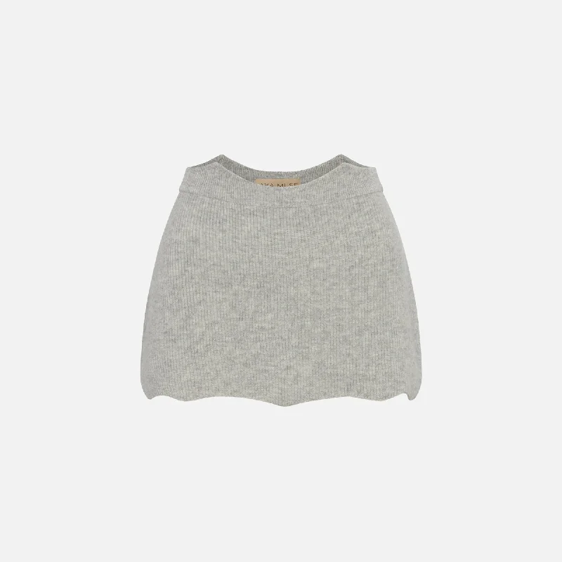 Aya Muse Janus Skirt - Heather Gray linen skirt natural