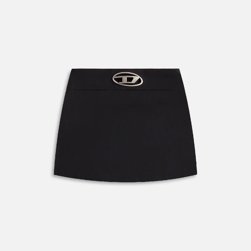 Diesel Dixy Skirt - Black velvet skirt plush