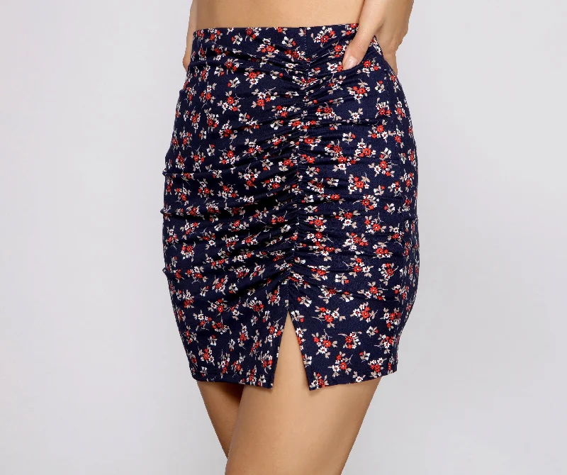 Ditsy Details Floral Mini Skirt mini skirt trendy