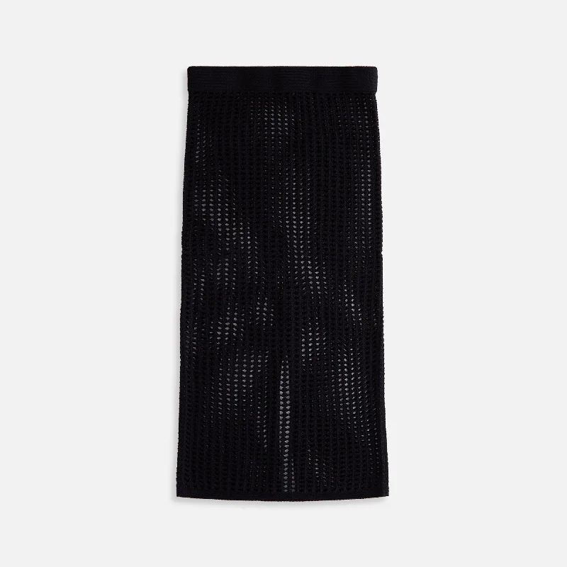 Kith Women Rhea Maxi Skirt - Black cashmere skirt soft