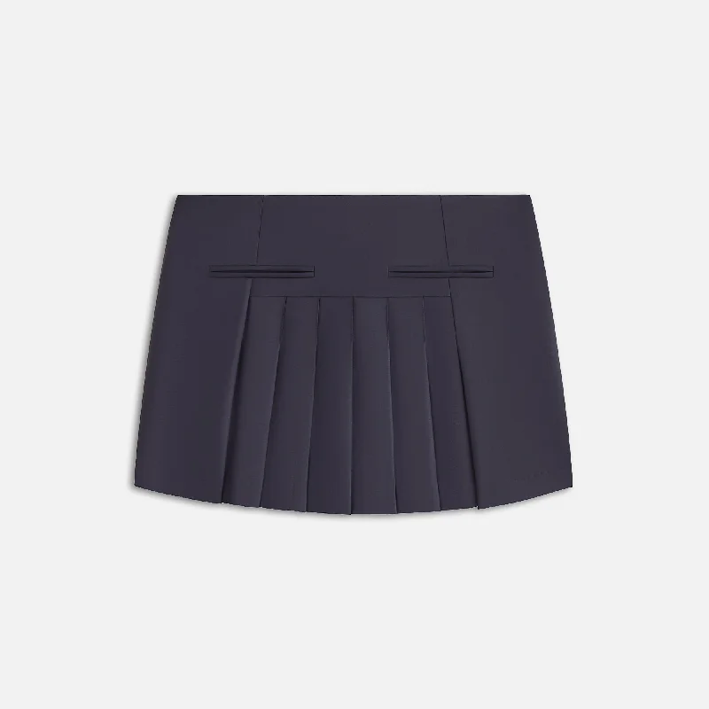 Kith Women Aster II Pleated Mini Skirt - Nocturnal silk skirt elegant