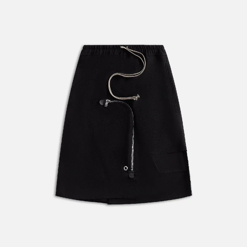 Rick Owens Dracca Skirt - Black linen skirt light