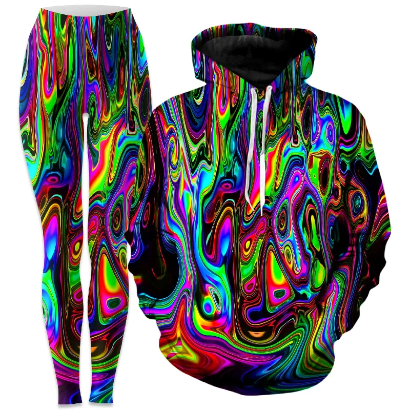 Acid Drop Hoodie and Leggings Combo Cozy Cotton Leggings