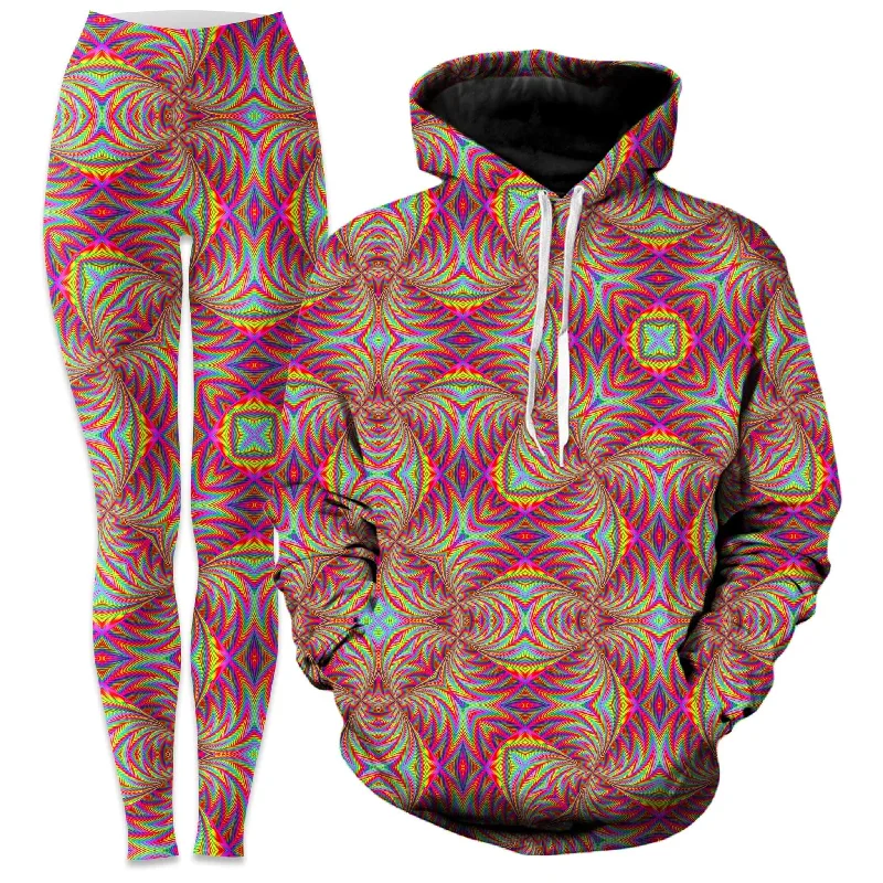 All The Faves Hoodie and Leggings Combo Fashionable Leather-Look Leggings