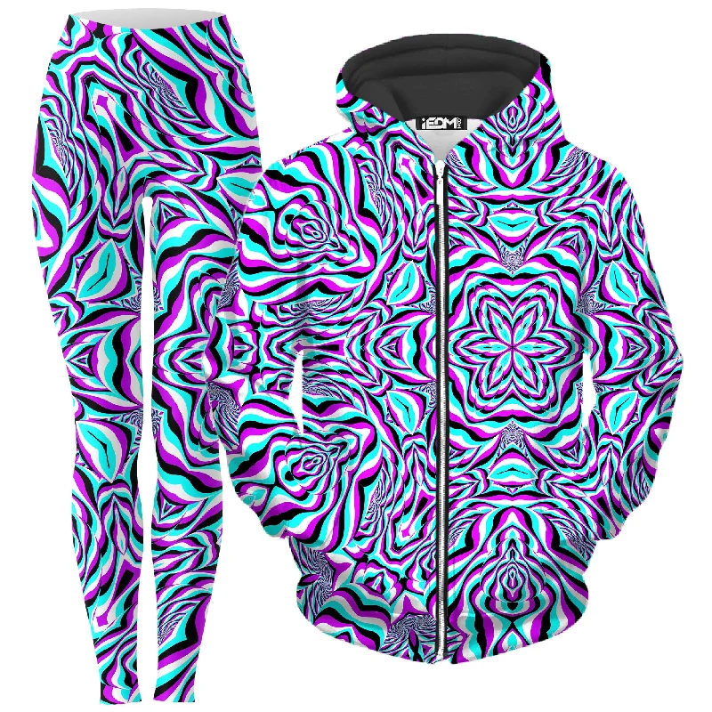 Aquarius Zip-Up Hoodie and Leggings Combo Fashionable Smooth Fit Leggings