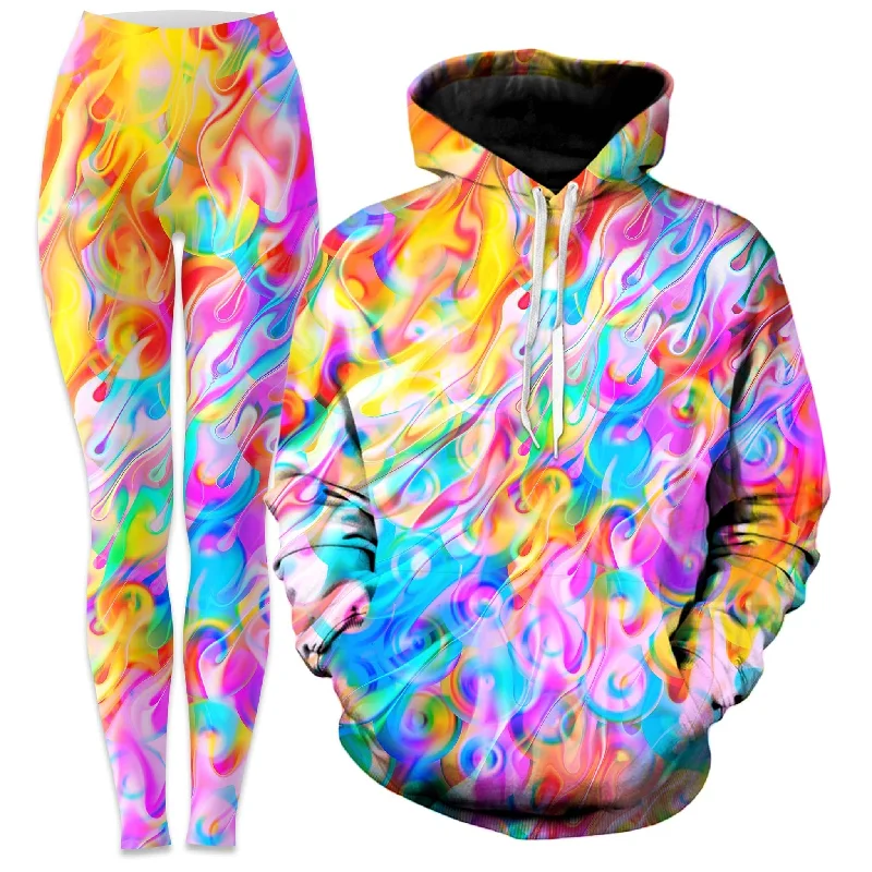Blissful Drip Hoodie and Leggings Combo Stylish Ankle-Length Leggings