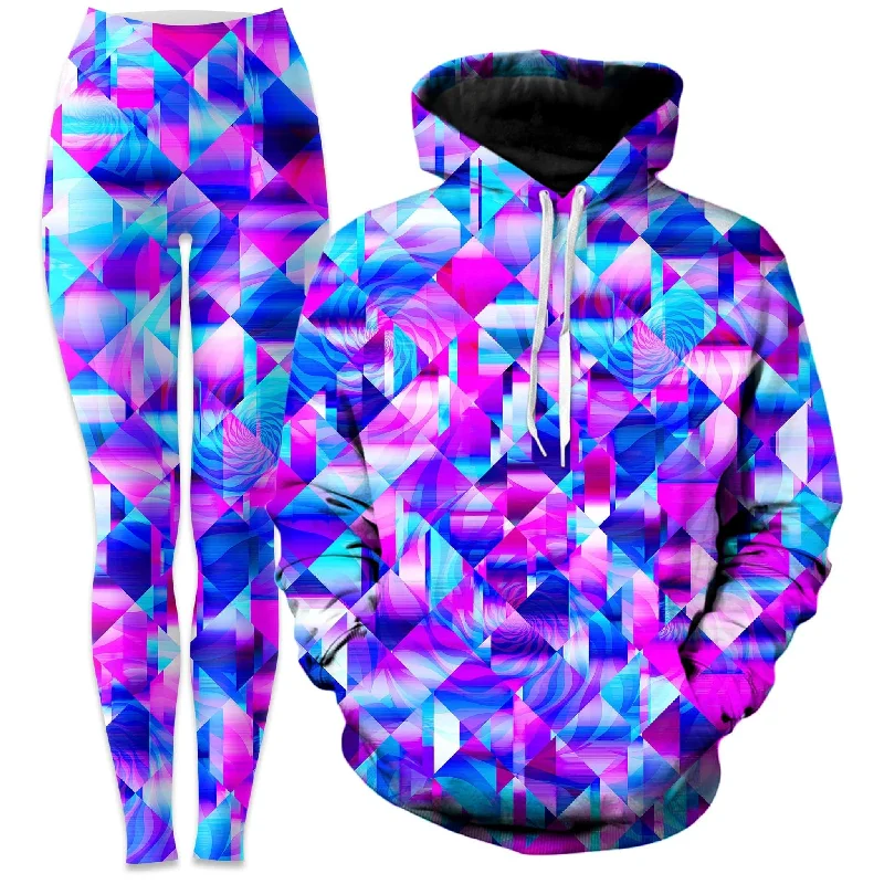 Blossom Trippy Hoodie and Leggings Combo Trendy Activewear Leggings