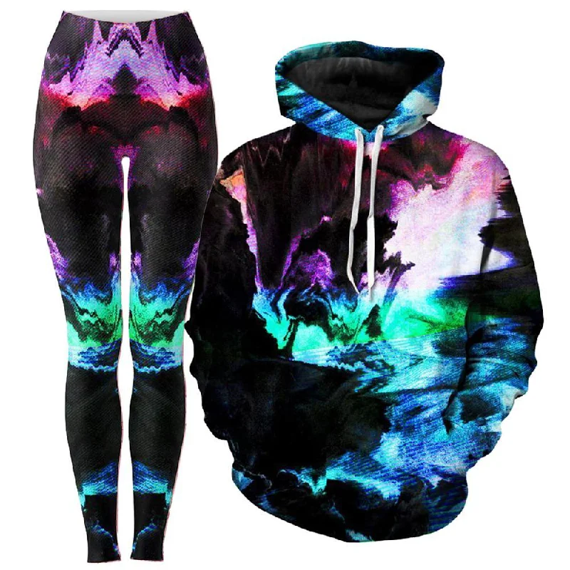 C2 Hoodie and Leggings Combo Elegant Black Leggings