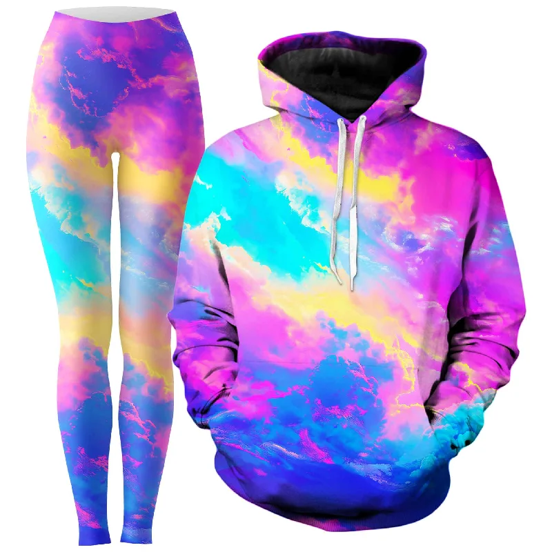Cloudopia Hoodie and Leggings Combo Comfortable Bootcut Workout Leggings