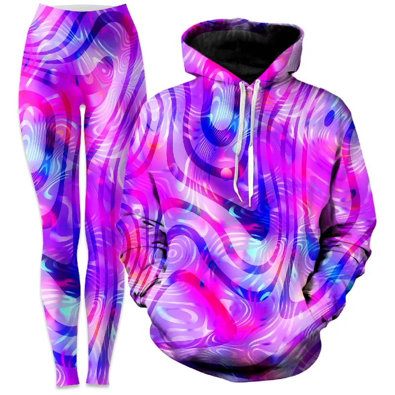 Dilated Hoodie and Leggings Combo Trendy Mesh Leggings