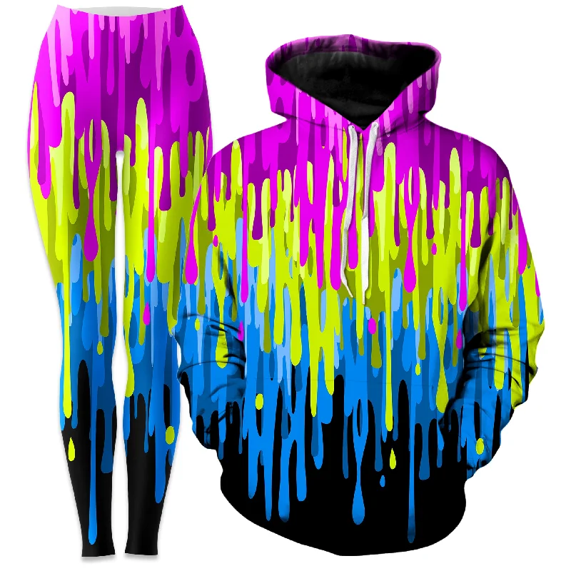 Drip Hoodie and Leggings Combo Chic Workout Leggings