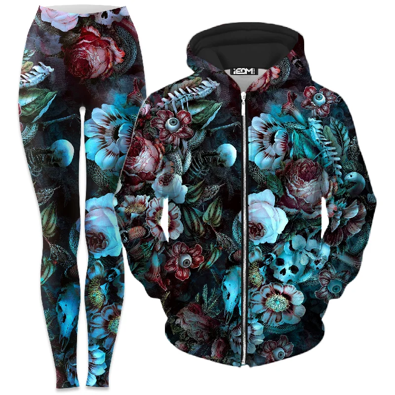 Eyes Of Darkness Zip-Up Hoodie and Leggings Combo Stylish Sweatproof Leggings