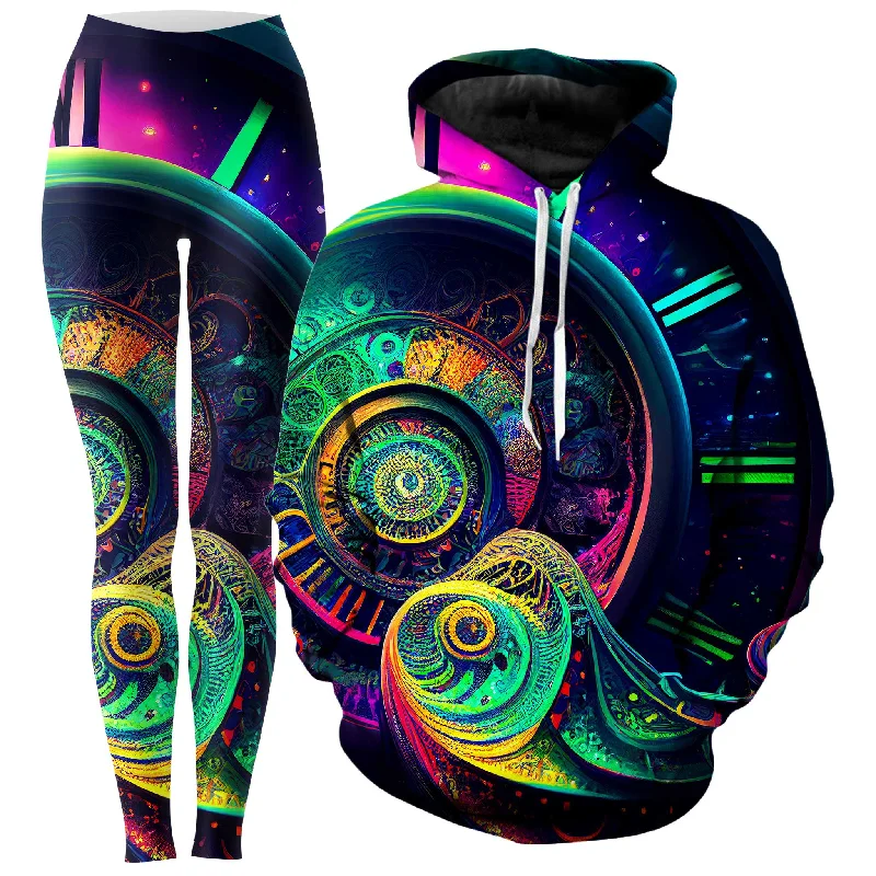 Fleeting Hoodie and Leggings Combo Elegant Textured Leggings