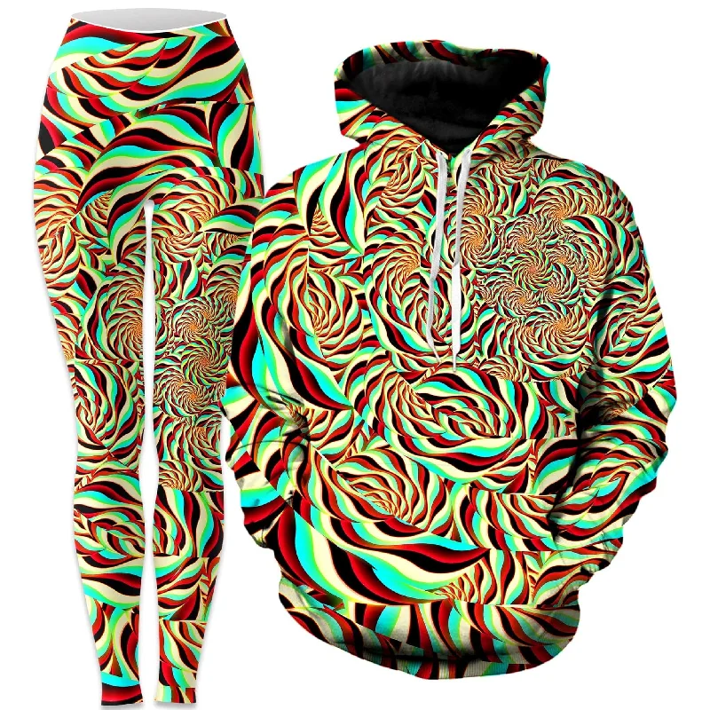 Horizon Trippy Hoodie and Leggings Combo Trendy Tie-Dye Leggings