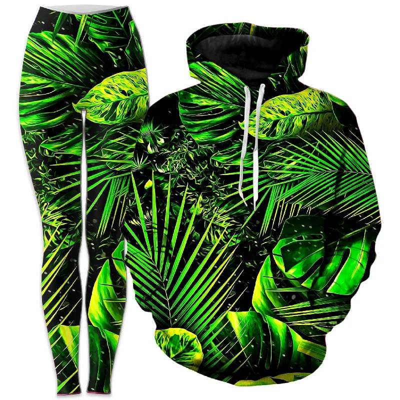 Junglist Hoodie and Leggings Combo Stylish Stretch Print Leggings