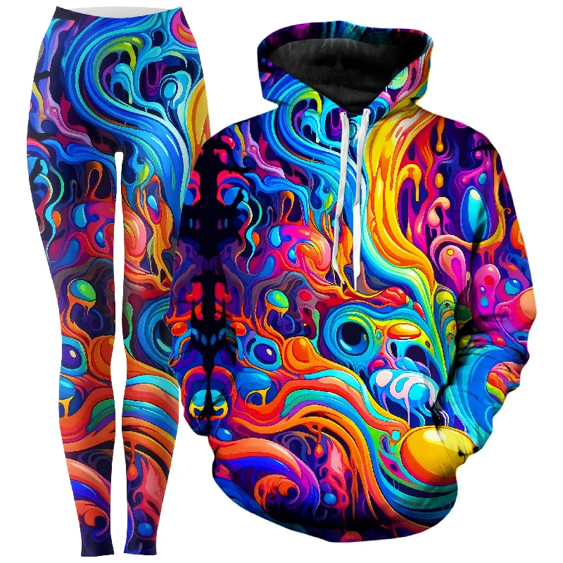 Kandi Swirl Hoodie and Leggings Combo Trendy Seamless Fit Leggings