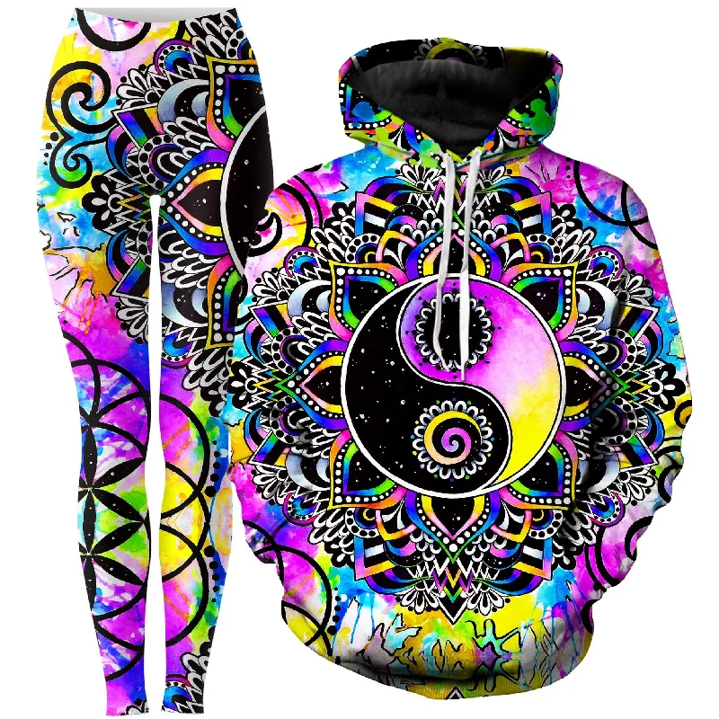 Magical Balance Hoodie and Leggings Combo Stylish Patterned Active Leggings