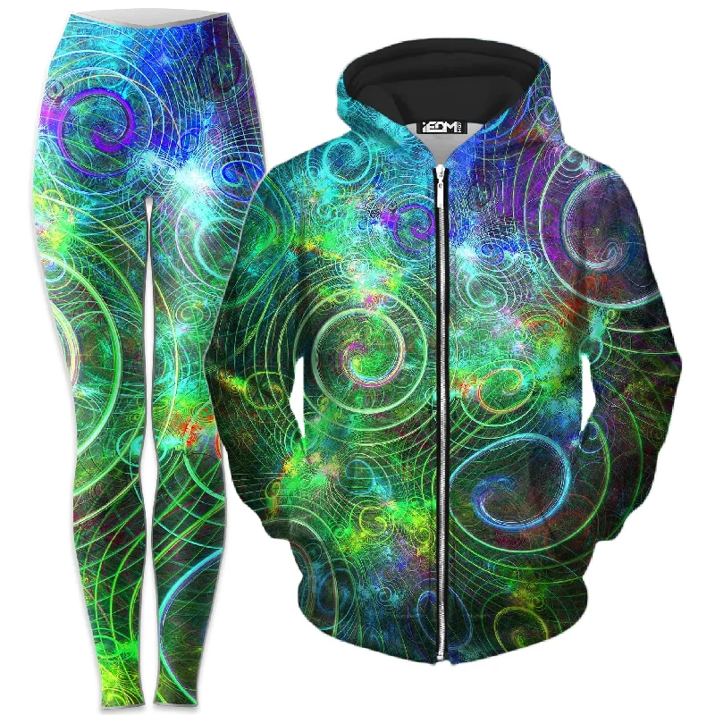Mental Twist Zip-Up Hoodie and Leggings Combo Stylish Sporty Performance Leggings