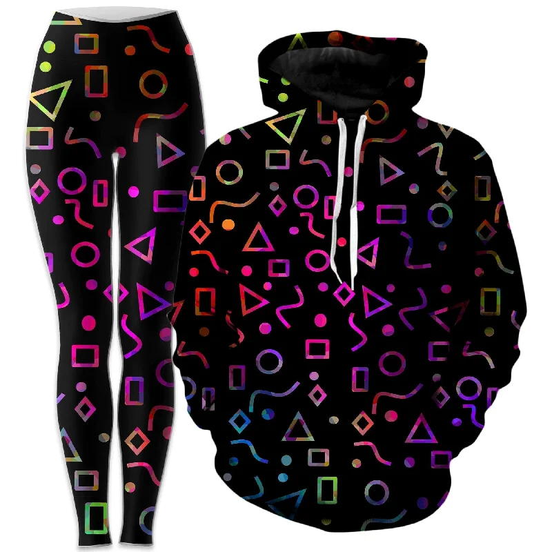 Modern Shapes Hoodie and Leggings Combo Trendy Fitness Leggings