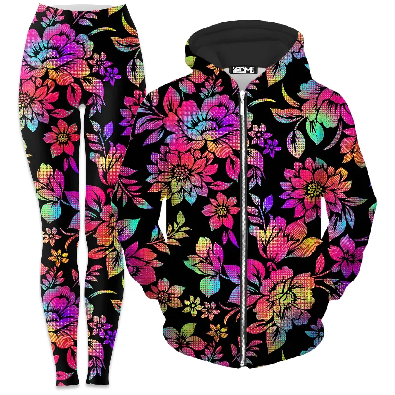 Nature's Candy Zip-Up Hoodie and Leggings Combo Comfortable Slip-On Leggings