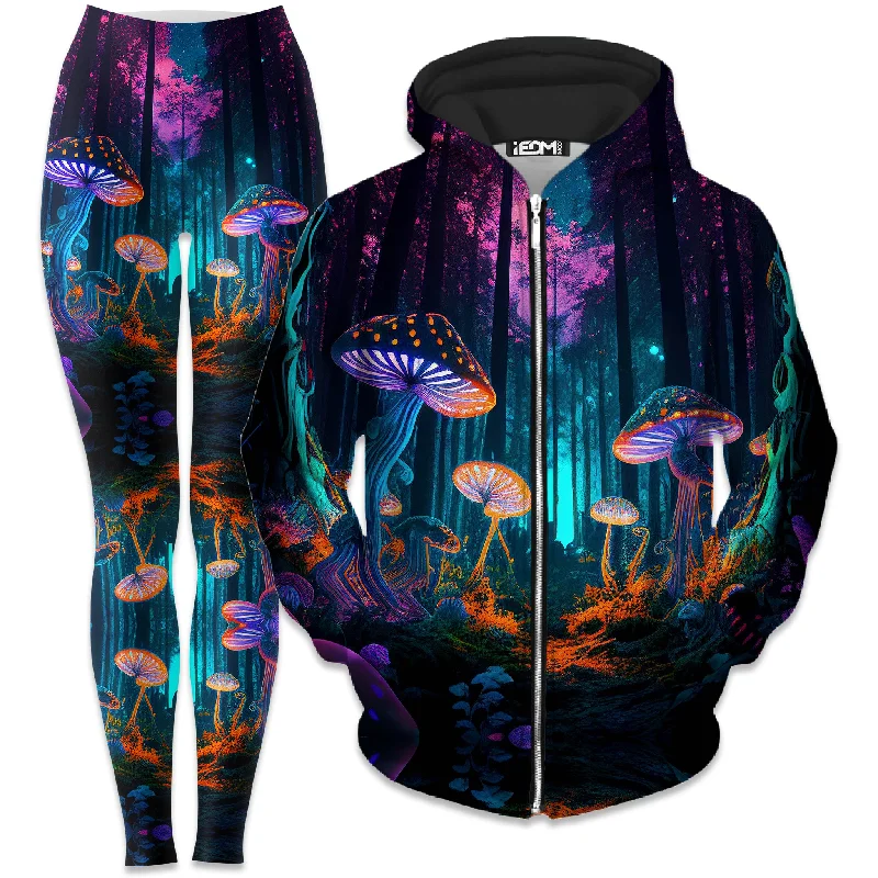 Natures Medicine Zip-Up Hoodie and Leggings Combo Chic Smooth Fit Leggings