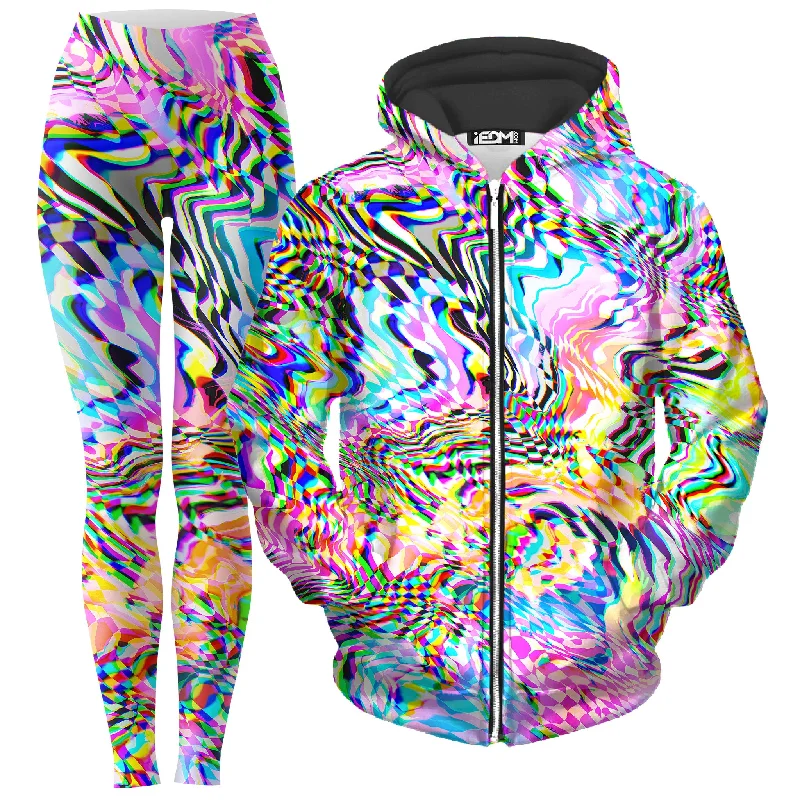 No Signal 2.0 Zip-Up Hoodie and Leggings Combo Comfortable Cold Weather Leggings