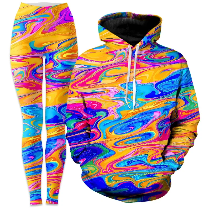 Phaze Hoodie and Leggings Combo Comfortable Slip-On Compression Leggings