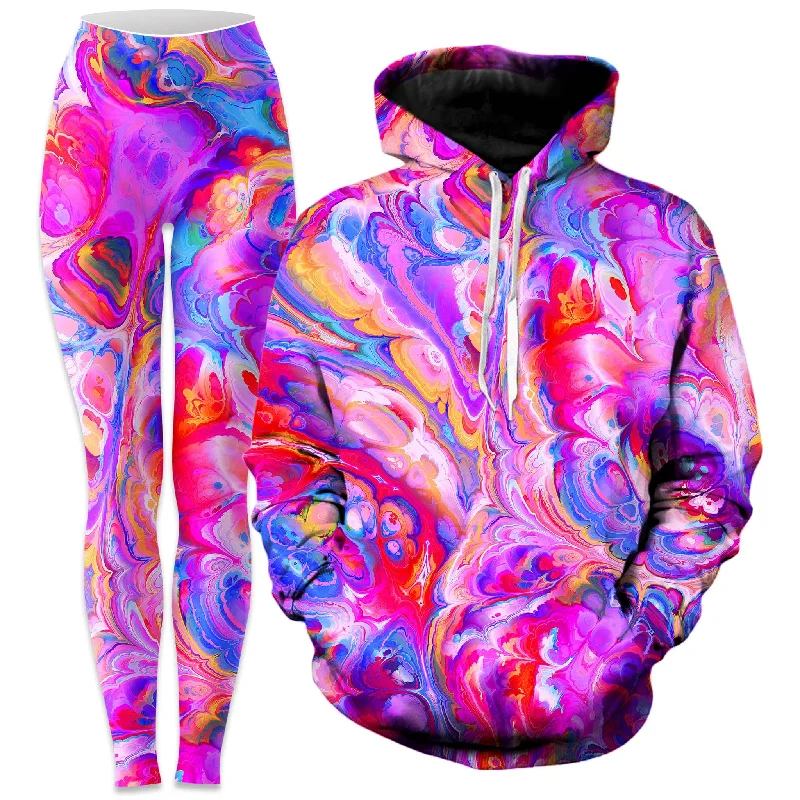 Plasma Flow Hoodie and Leggings Combo Trendy Minimalist Leggings